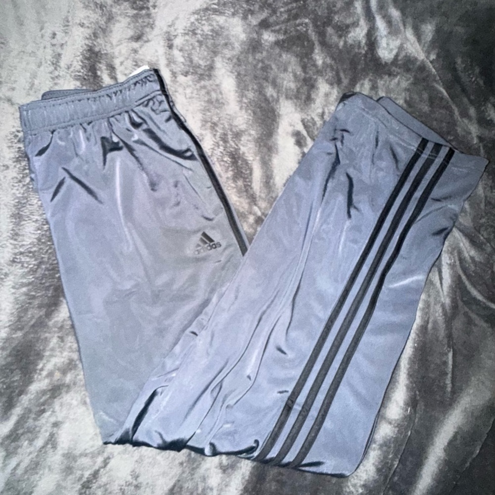 SOLD - Adidas Mens 3-Stripe Tricot Track Pants XLT Tall Grey Black Joggers NWT